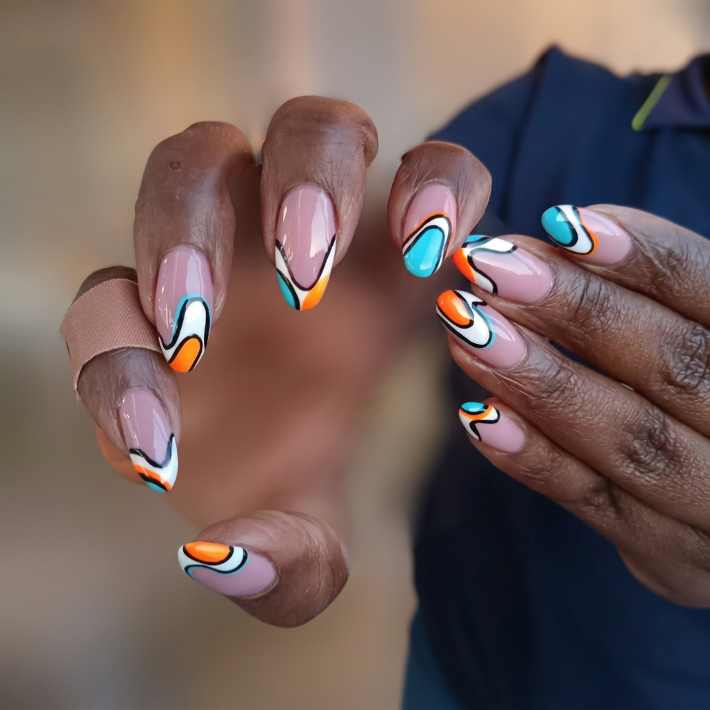 Swirl Nail Art